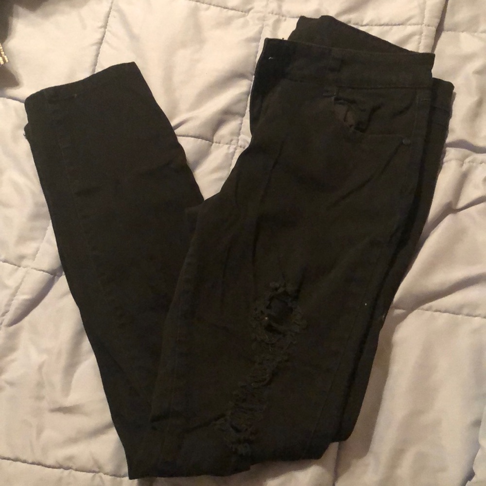 Black holey jeans